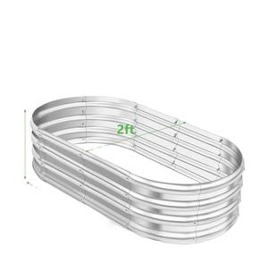 Caja grande de maceta de acero para exteriores OEM, cama de jardín alta para verduras, flores y hierbas, diseño de decoración galvanizada para uso doméstico - Product Image 6