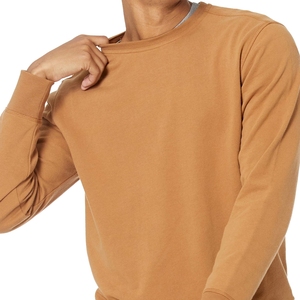 <b>Men's</b> Camel Crew Neck Regular Fit Knitted Cotton Pullover Casual Autumn Wear <b>Sweatshirt</b> Is Available For Online Sale - Product Image 2