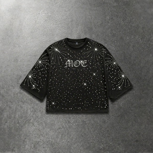 Nuevas Camisetas de Hombre 2026 100% Algodón con Pedrería, Diseño Transpirable, MOQ Bajo, Tallas Personalizadas, Camisetas para Hombre de Alto Gramaje, Servicio OEM - Product Image 5