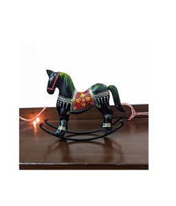 Caballo balancín de hierro de alta demanda, ideal para decoración de estanterías de estudio, mostradores de recepción y uso profesional con atractivo visual. - Product Image 6