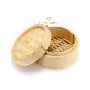 Vaporeras de Bambú Ecológicas de Primera Calidad con Logotipo Personalizado, Vaporeras de Alimentos Naturales al por Mayor, Olla de 3 Capas de Acero Inoxidable Reutilizable y Duradera - Product Image 6