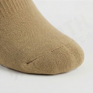 Crew <b>Socks</b> Solid Color Beige Knitted Cotton Breathable Casual Daily Wear Adult Spring Standard <b>Thickness</b> - Product Image 6