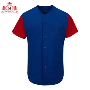 Men's Blue And <b>Red</b> Baseball Jersey With Gray Pants Uniform Set Breathable Polyester <b>Material</b> For Adults - Product Image 4