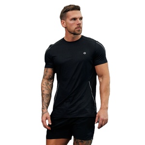 เสื้อยืด92% 8% โพลีเอสเตอร์อีลาสเทนน้ำหนักเบาระบายอากาศได้ดีดีไซน์ท่อทรงสลิมฟิตแต่งโลโก้ได้ตามต้องการ - Product Image 1