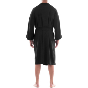 Albornoz de Manga Larga para Hombre, de Alta Calidad, con Cuello Chal, Tejido de Algodón Terry/Bambú, Térmico, Transpirable, Grueso, Ligero y de Secado Rápido - Product Image 2