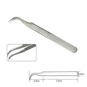 Pinzas para Pestañas de la Mejor Calidad, Punta Afilada, Marca Privada, Precisión Fina, Acero Inoxidable, Pinzas Metálicas para Pestañas para Belleza - Product Image 2