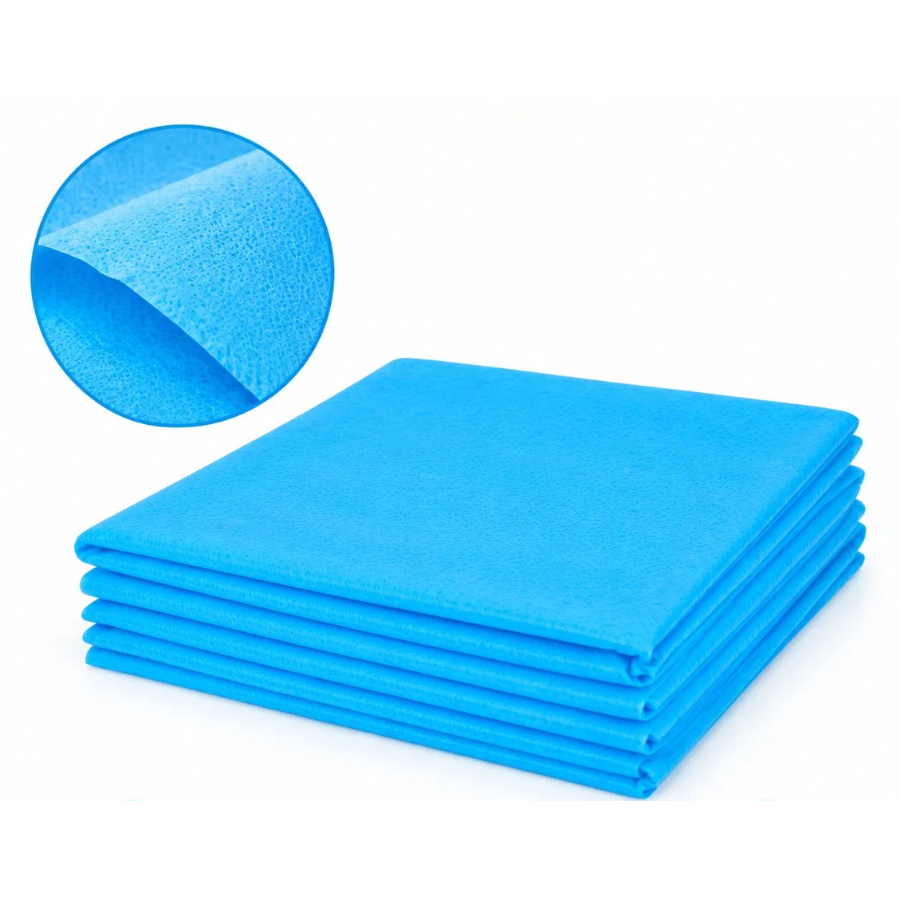 Blue Disposable 100% PP Non Woven Fabric Plain Dyed Waterproof Oilproof ...