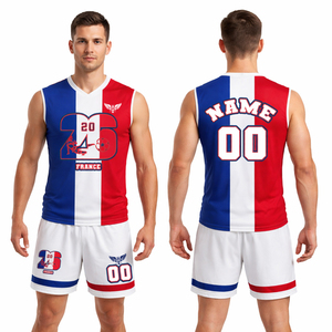 Maillot de football personnalisé France 2026 – Ensemble de tenue de football par sublimation – Kit d'équipe respirant – Fournisseur en gros de vêtements de sport - Product Image 1