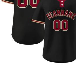 2025 Unisex Adult Custom Front Embroidered Breathable V-neck Short Sleeve <b>Baseball</b> Shirts Stitched Jersey Uniforms Team Name - Product Image 2
