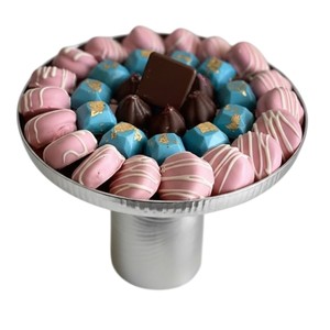 Cuenco y Plato de Metal con Acabado Plateado Premium para Chocolate, Decorativo para Bodas, para Servir Dulces y Postres en Recepciones de Bodas - Product Image 1
