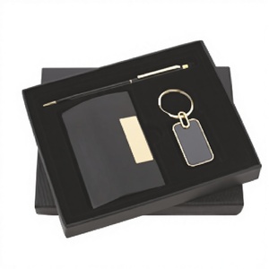 Pen Keychain & Cardholder <b>Gift</b> <b>Set</b> S-253 Elegant Corporate Combo Metal Pen Stylish Keychain Card Holder for Business Gifting - Product Image 1