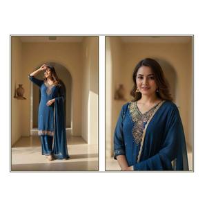 Costume Salwar élégant et tendance à motif floral pour cérémonie de mariage et tenue de bureau au meilleur prix. - Product Image 6