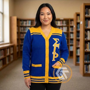 Trésors grecs : Appliques brodées en acrylique personnalisées Sigma Gamma Rho, pour l'avant de vêtements de sororité, de haute qualité, pour femmes, style grec, hiver, décontracté - Product Image 2