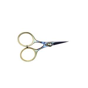 Tijeras ajustables de acero inoxidable para atado de moscas de pesca con anillos dorados, herramientas de belleza para uso en salón con tornillo ajustable - Product Image 4