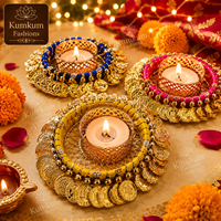 Nouvel Arrivage, Meilleures Ventes : Porte-bougie chauffe-plat en métal fait main indien, Cadeaux de remerciement pour Noël et Diwali, Décoration pour mariage, temple et maison