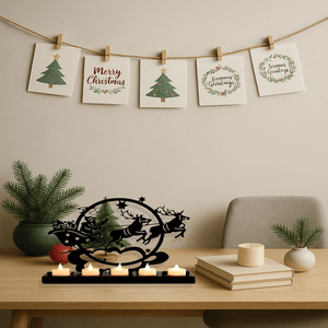 CIFbuy Vintage Iron Reindeer Candle Holder for Christmas <b>Table</b> and Mantel Decor for Temu Pick up Service Available - Product Image 5