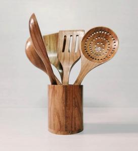 Ensemble de saladiers en bois faits à la main, légers, ustensiles de cuisine, vaisselle, couverts, ensemble de saladiers pour mélanger les salades au meilleur prix - Product Image 3