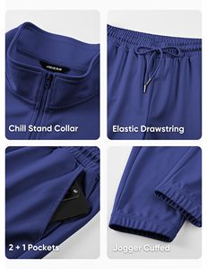 Custom <b>Quarter</b> Zipper Tracksuit Set Wholesale Sportswear Factory for Men <b>Women</b> with Embroidery Printing and Private Label - Product Image 4