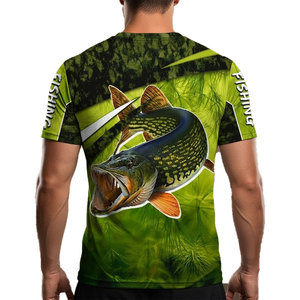 Camiseta de Pesca Personalizada con Estampado por Sublimación, Camiseta de Pesca para Hombre, Ropa Deportiva para Exteriores, Ropa de Pesca Transpirable - Product Image 2