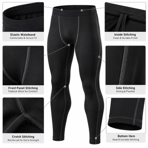 Conjunto de Leggings y Camiseta de Compresión Negra Personalizada, Ropa Deportiva de Manga Larga - Product Image 4