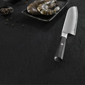 Cuchillo con mango negro de triple remache, hoja ancha de acero inoxidable, cuchillo profesional de cocina para cortar y rebanar verduras - Product Image 4