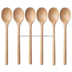 Ensemble de cuillères en bois écologiques Cuillères de service et de cuisine Organisateur de cuisine et accessoires - Product Image 1