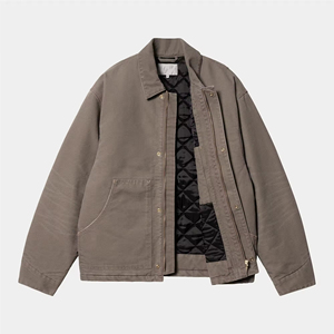 Mens Heavyweight <b>Canvas</b> <b>Jacket</b> With Patch Embroidery Heavy <b>Canvas</b> Workwear <b>Jacket</b> With Front Zipper - Product Image 5