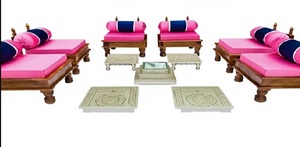 Ensemble de chaises de mariage en bois massif de qualité supérieure pour la décoration de Mandap – Prix de gros - Product Image 2