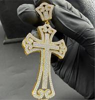 Pendentif de luxe en argent 925 avec diamant Moissanite, bijou Hip Hop Bling, accessoire de mode étincelant et tendance, unisexe