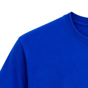 Camiseta Azul Rey de Algodón, Cuello Redondo, Manga Corta, Unisex, Ropa Casual, Cómoda para Uso Diario, Clásica y Básica - Product Image 5
