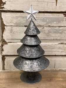 Natural Metal <b>Christmas</b> <b>Tree</b> Decor with Star Top Modern Centerpiece for Holiday <b>Table</b> Decor - Product Image 1