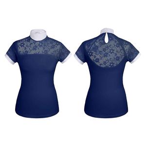 Camiseta de equitación de manga corta con el último diseño de 2026, capa base elástica y ecológica OEM para mujer, capa base para montar a caballo - Product Image 1