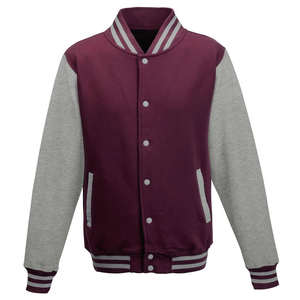 เสื้อแจ็คเก็ตหนังผู้ชายสไตล์ Varsity พร้อมโลโก้ปัก แขนยาว ตกแต่งขนเฟอร์ สำหรับฤดูหนาว เล่นกีฬา ทำงาน เรียน หรือสไตล์ Letterman - Product Image 2