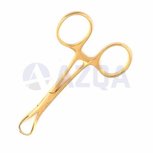 Pinza para Toallas Profesional de Acero Inoxidable, Completamente Dorada, 3.5 Pulgadas, Grado Alemán, Personalizable, Instrumento Quirúrgico OEM - Product Image 3