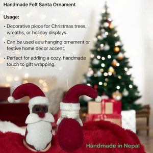 เนปาลทำด้วยมือคุณภาพสูงหลากสีรู้สึกซานตาคลอสเป็นมิตรกับสิ่งแวดล้อมที่ไม่ซ้ำใครที่สมบูรณ์แบบของตกแต่งคริสต์มาสปาร์ตี้เฉลิมฉลองอย่างใส่ใจ - Product Image 5