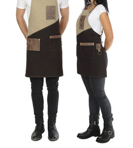 Étui à tablier en cuir et toile durable avec fermeture éclair, réglable en bandoulière, étanche et antichoc pour chef, barista, barbier, charpentier, atelier - Product Image 2