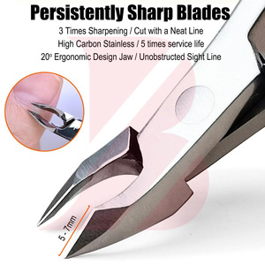 Cortacutículas de Precisión con Acabado Espejo, de Acero Inoxidable Resistente, para Uñas de Manos y Pies, Recortador de Piel Muerta para Uso en Salón - Product Image 5