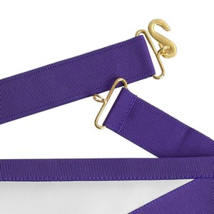 Royal Select Masters Council Apron White <b>Purple</b> Various Materials Masonic Regalia Ceremonial Lodge Freemason Apron - Product Image 3