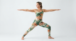 <b>Tie</b> <b>Dye</b> Sports Bra and Leggings <b>Set</b> Scoop Neck Crop Top High Waist Workout Activewear Yoga Outfit - Product Image 4