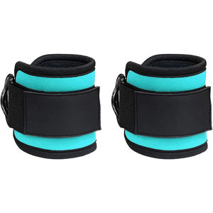 Promotion : Sangle de cheville professionnelle robuste à double anneau, respirante, réglable, rembourrée en néoprène, pour entraînement des jambes et protection des poids - Product Image 3