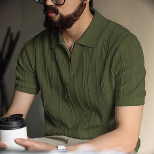 Camiseta Polo de Verano para Hombre, Personalizable, de Color Sólido, Estilo Casual, Moderno y Fresco, de Manga Corta - Product Image 3