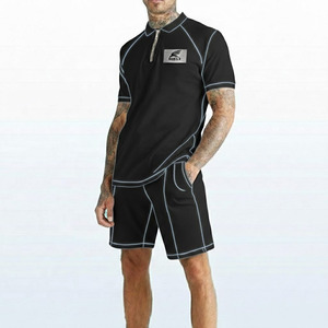 ชุดวอร์มกีฬาฤดูร้อนแบบสั่งพิมพ์ลายสำหรับผู้ชาย ชุดคู่ แห้งเร็ว ระบายเหงื่อได้ดี เสื้อยืดแขนสั้น กางเกงขาสั้น เนื้อผ้านุ่ม สวมใส่สบาย - Product Image 5