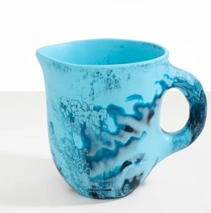 Modern <b>Ceramic</b> Water Jug With Handle Blue Colour Design Contemporary Style For Beverage Serving From Best Supplier - Product Image 3