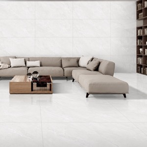 Carrelage en porcelaine effet marbre moderne Avant White 600x1200, brillant, pour sol et mur, pour salon, centre commercial, villa, installation adhésive - Product Image 1