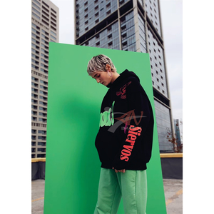 Sweat à capuche en chenille pour hommes, personnalisé, avec logo 3D, broderie et lettres surdimensionnées, en tissu chenille, vente en gros OEM - Product Image 5