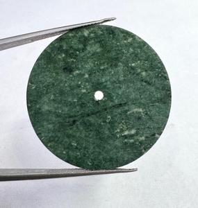 Cadran de montre rond en marbre vert 34,5 mm x 0,9 mm, face en pierres précieuses pour montres de luxe personnalisées - Product Image 1