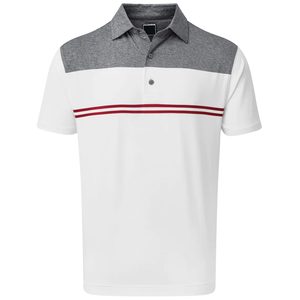 Chemise à manches courtes pour homme, bicolore blanc et bleu clair, avec logo sur le devant, coupe décontractée, en tissu tricoté, service OEM - Product Image 2