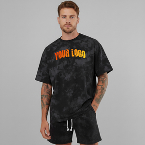 Ensemble d'été pour homme, doux et confortable, deux pièces, effet délavé, t-shirt et short assortis, idéal pour le fitness, la plage et les vacances - Product Image 4