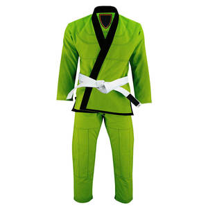 Tenues d'arts martiaux GI Jiu Jitsu Judo BJJ, pantalons et kimonos en polyester/coton, logo personnalisé positionné à l'avant, uniforme léger et respirant - Product Image 2