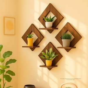 Minimalist MDF and Wooden Floating <b>Shelves</b> for Stylish Home Interiors <b>Wall</b> & Display Units - Product Image 2